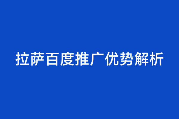 拉萨百度推广优势解析