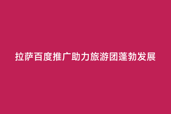 拉萨百度推广助力旅游团蓬勃发展
