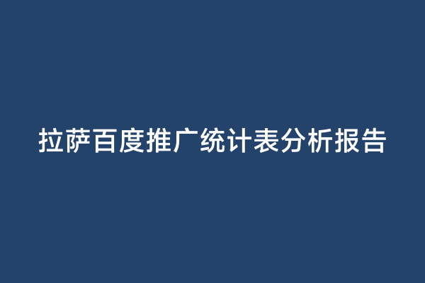 拉萨百度推广统计表分析报告