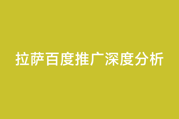 拉萨百度推广深度分析