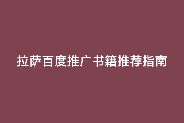 拉萨百度推广书籍推荐指南