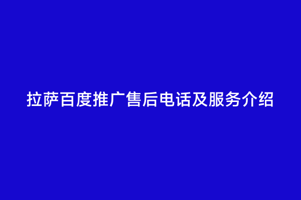 拉萨百度推广售后电话及服务介绍