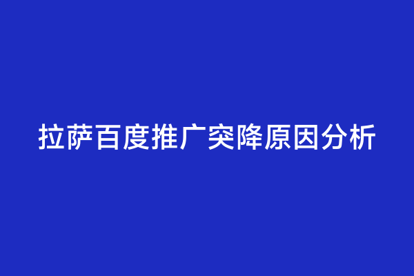 拉萨百度推广突降原因分析