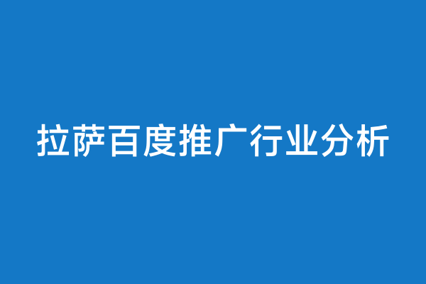拉萨百度推广行业分析