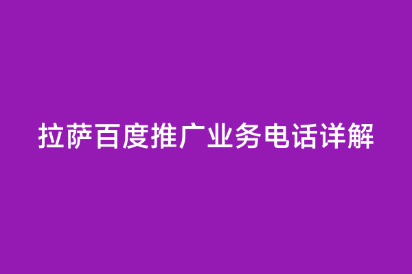 拉萨百度推广业务电话详解