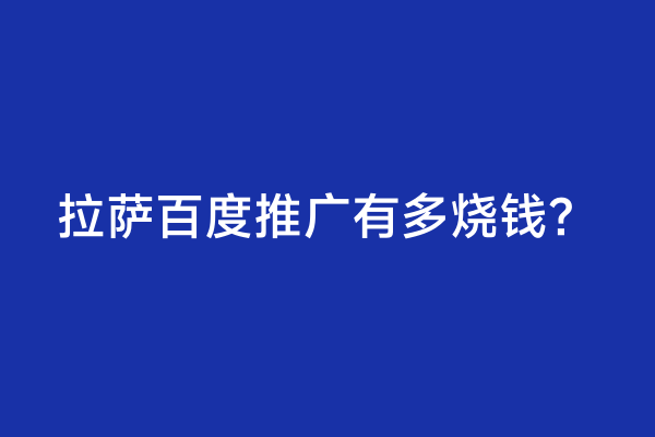 拉萨百度推广有多烧钱？