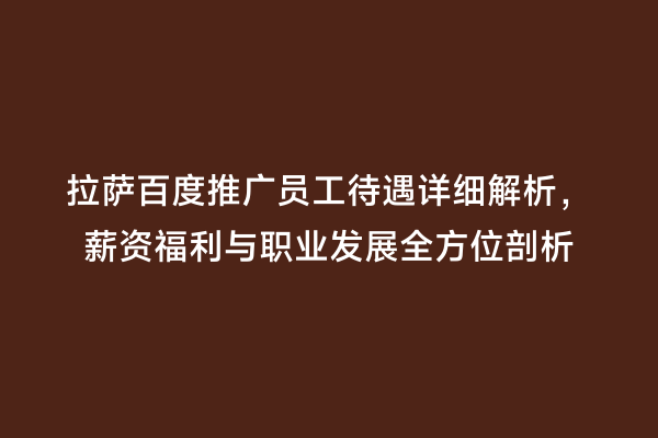 拉萨百度推广员工待遇详细解析，薪资福利与职业发展全方位剖析